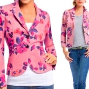 Cabi Cottage Core Jacket -6 pink , blue floral , like new